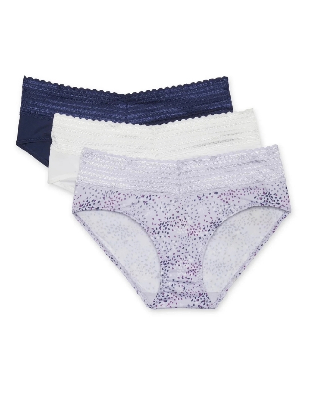 Warners® Blissful Benefits Women's Dig-Free Microfiber Lace 3-Pack Hipster